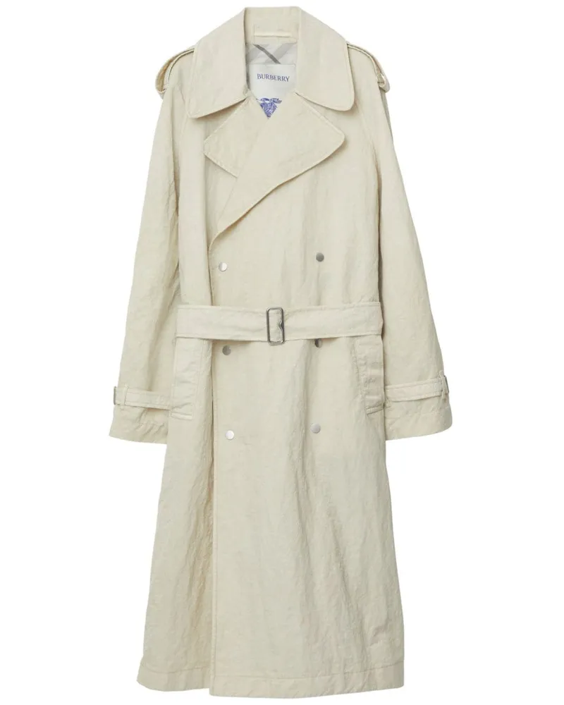 Burberry Trenchcoat mit Gürtel - Nude Nude