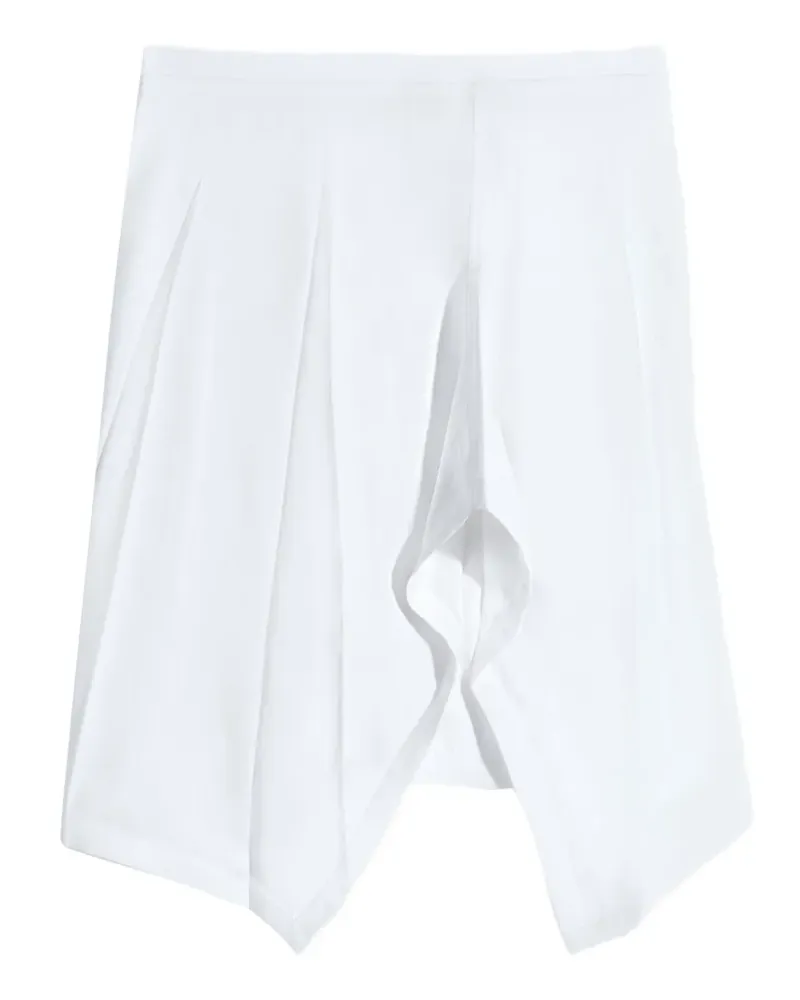 Christophe Lemaire Minirock mit Falten - Weiß Weiß