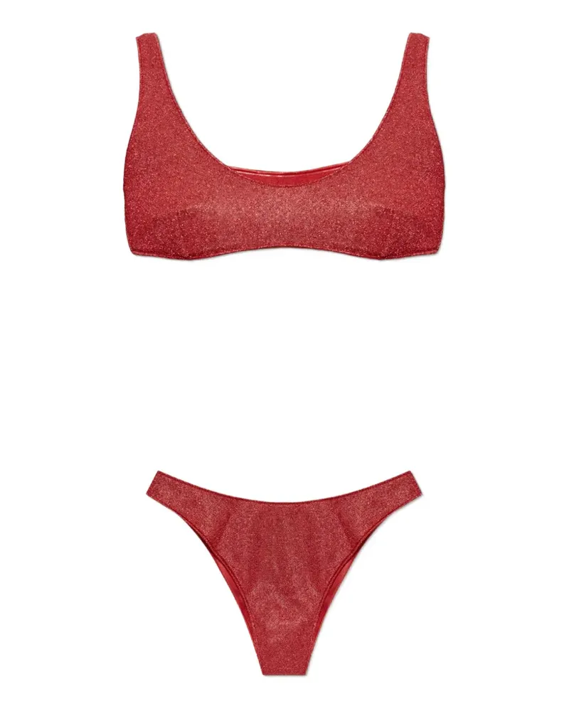 Oséree Lumière Sporty Bikini mit Lurex-Garn - Rot Rot
