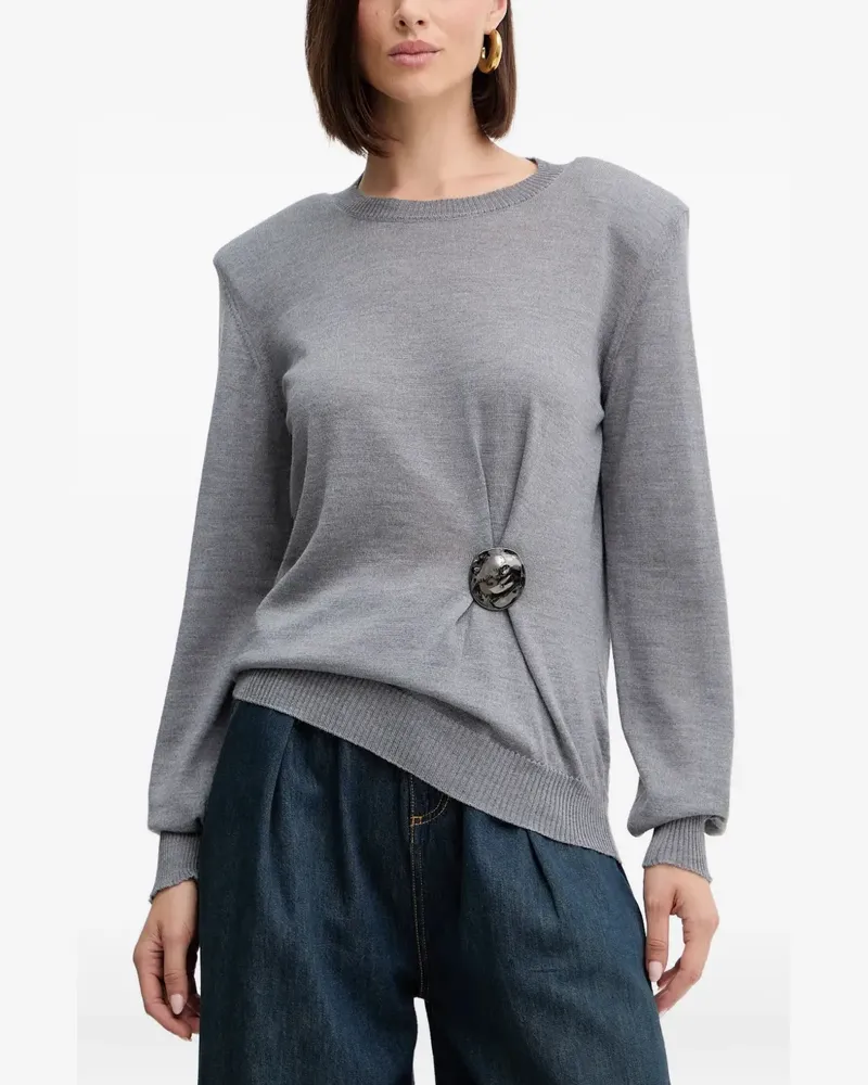 Simona Corsellini Verzierter Pullover - Grau Grau