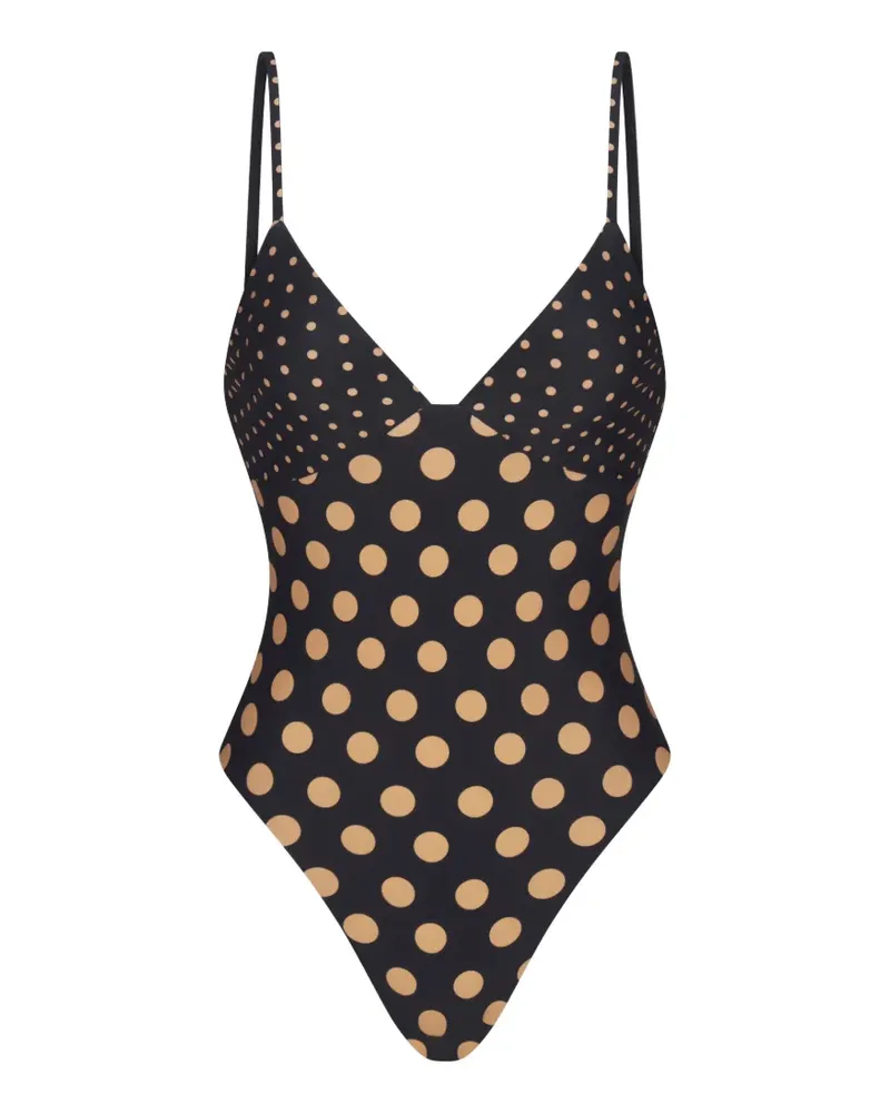 Simon Miller Behati Badeanzug mit Polka Dots - Schwarz Schwarz