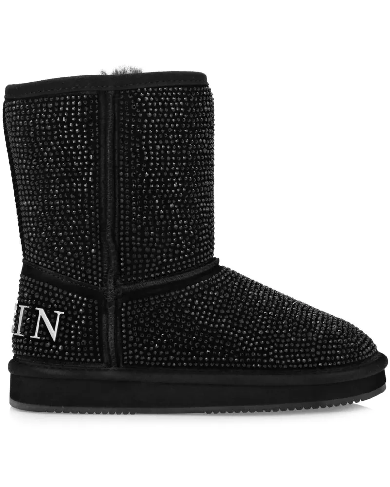 Philipp Plein Stiefel mit Kristallen - Schwarz Schwarz