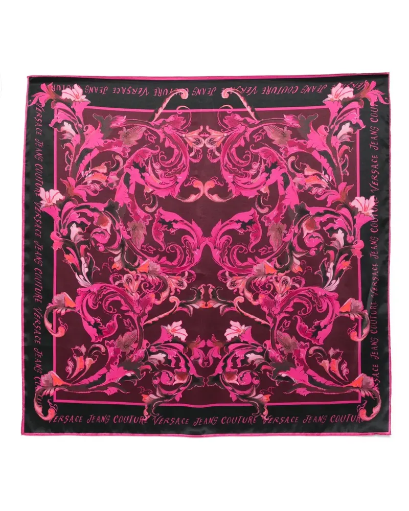 Versace Jeans Seidenschal mit Barock-Print - Rosa Rosa