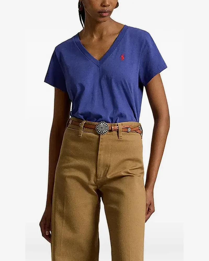 Ralph Lauren T-Shirt mit V-Ausschnitt - Blau Blau