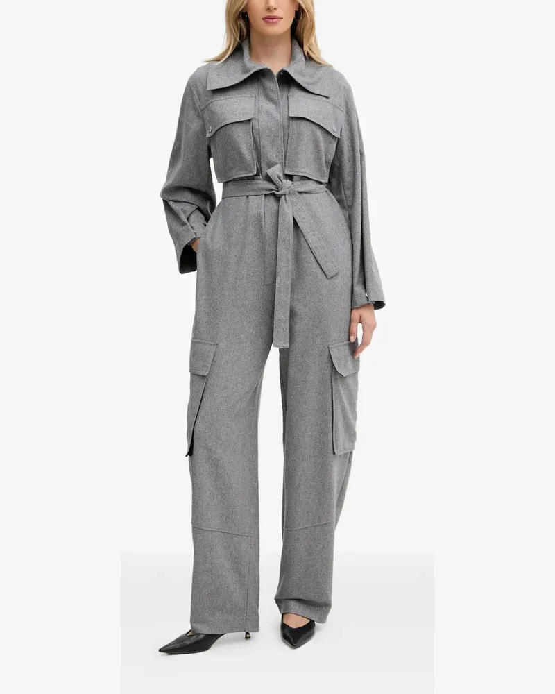 HUGO BOSS belted jumpsuit - Grau Grau