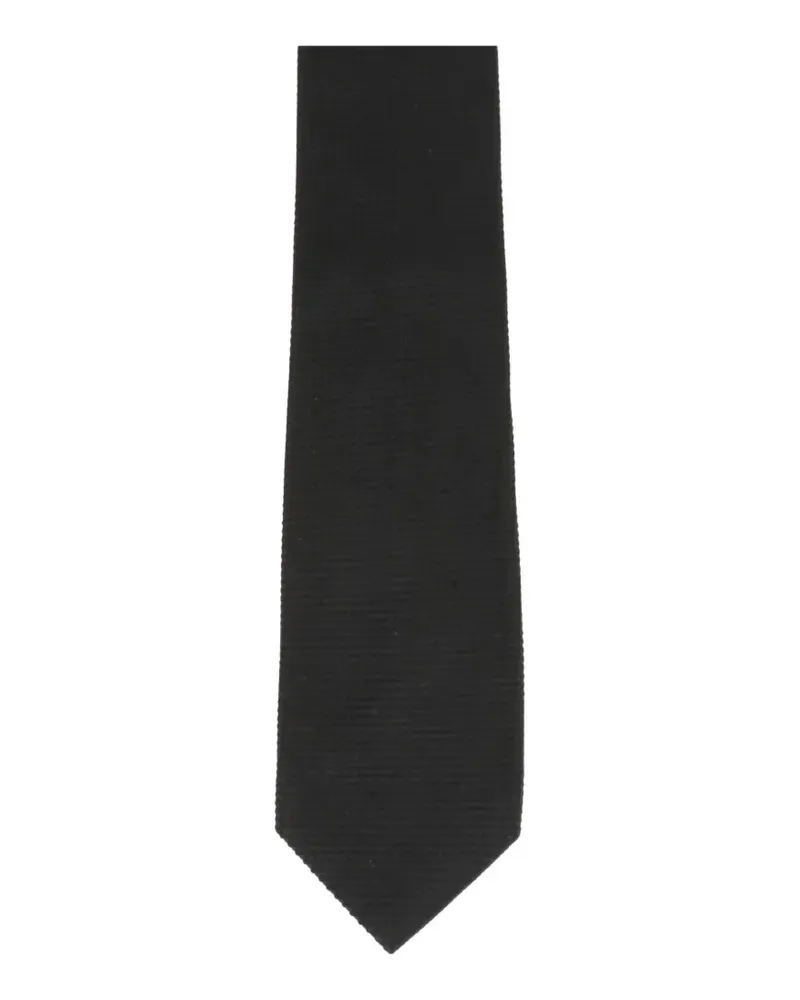 Tom Ford micro-textured pointed-tip tie - Schwarz Schwarz
