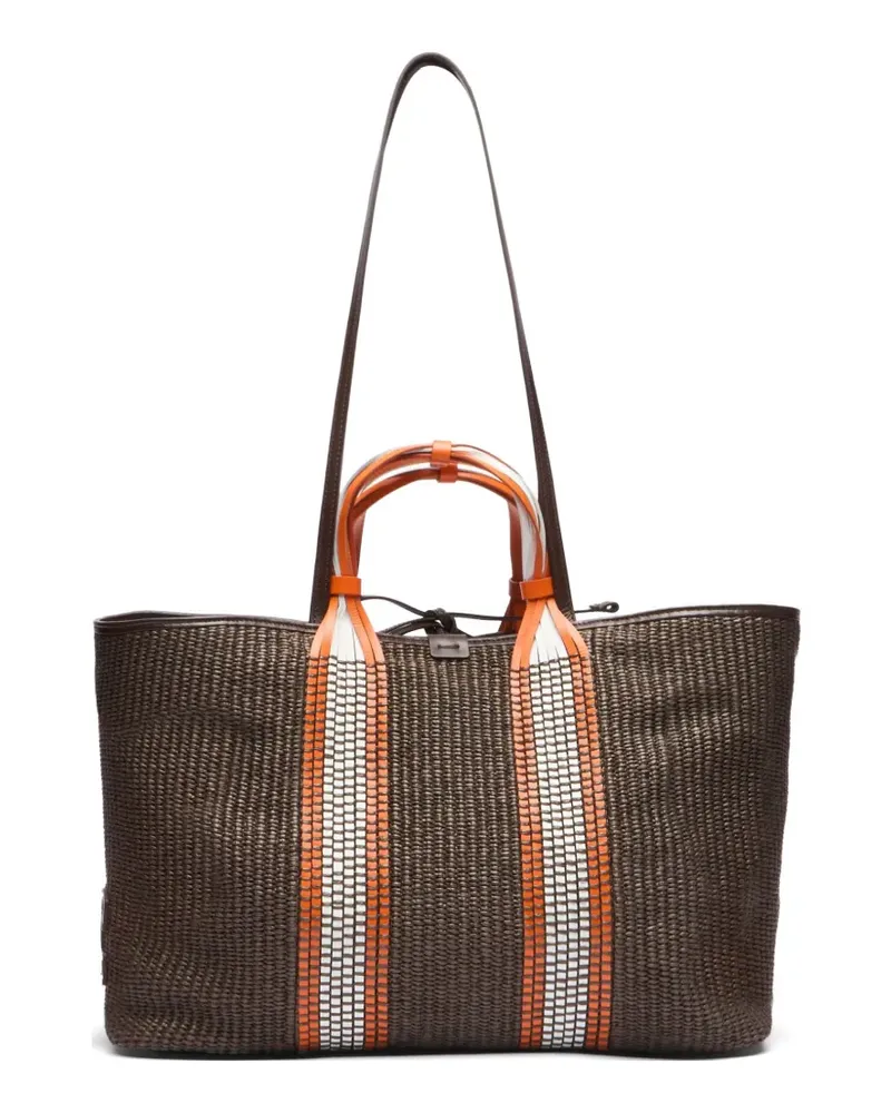 Casadei Amalfi woven shoulder bag - Braun Braun