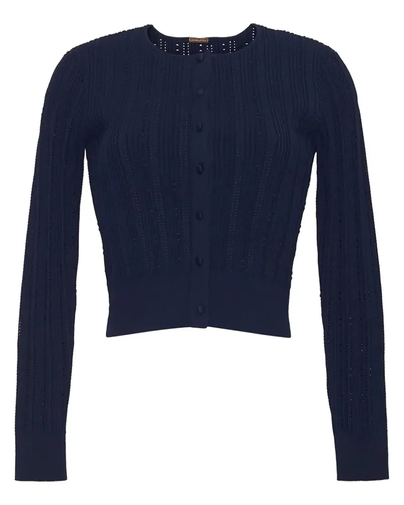 Adam Lippes Cardigan aus Pointelle-Strick - Blau Blau