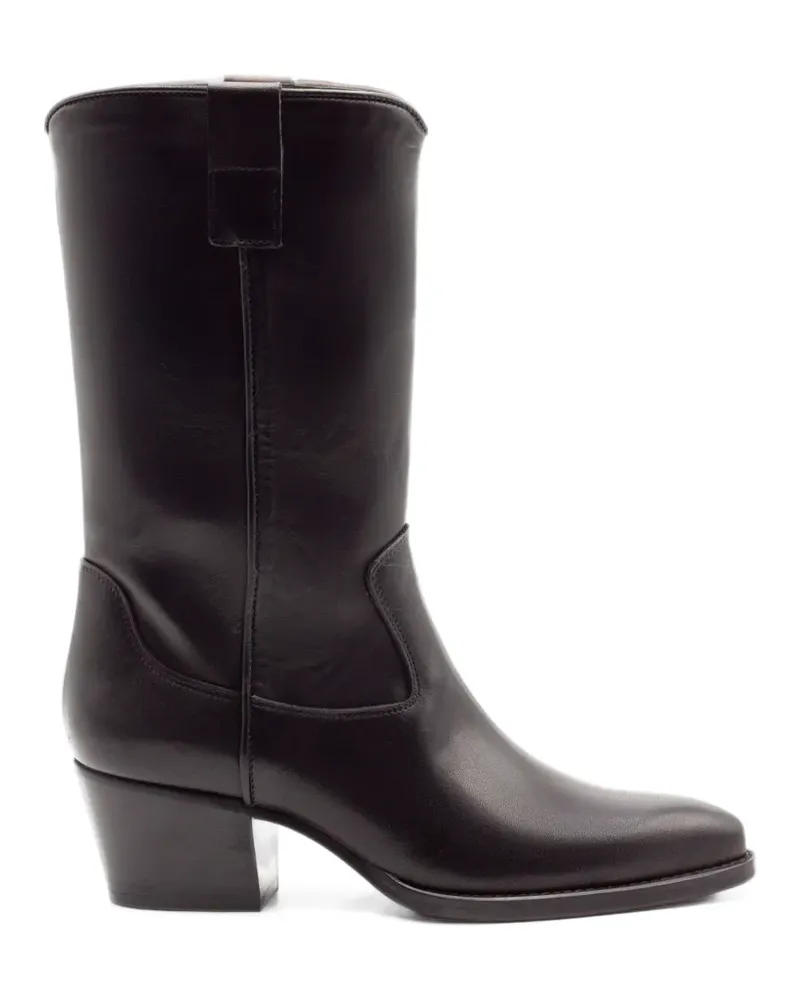 Julie Dee side-lace Texan-style boots - Schwarz Schwarz