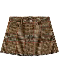 Stella McCartney Tweed-Minirock Braun