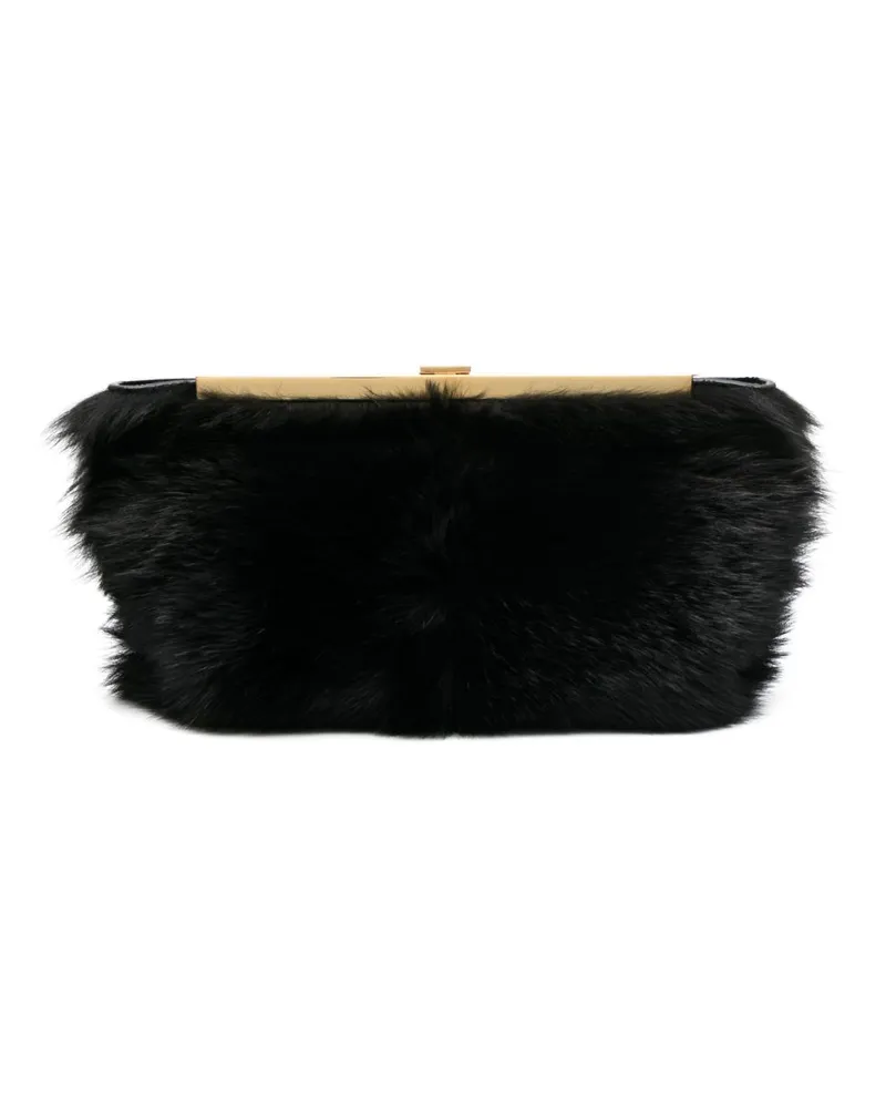 KHAITE Clutch mit Shearling - Schwarz Schwarz