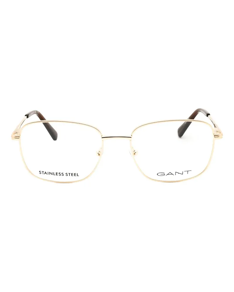 Gant rectangle-frame glasses - Gold Gold