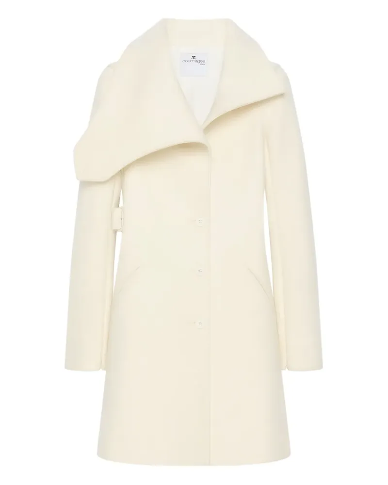 Courrèges Mantel mit asymmetrischem Kragen - Nude Nude