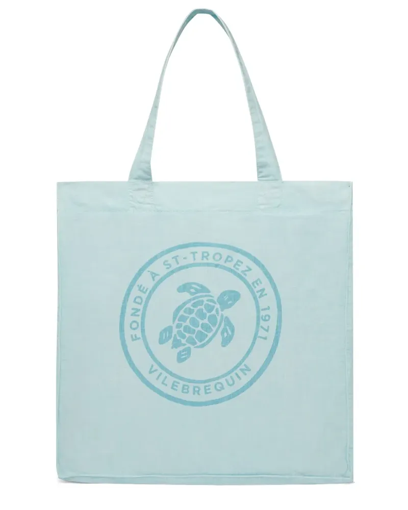 Vilebrequin Strandtasche aus Leinen - Blau Blau
