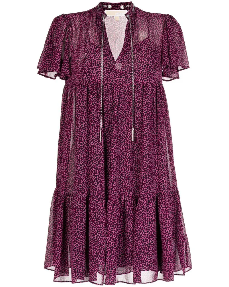 Michael Kors Kleid mit Giraffen-Print - Violett Violett