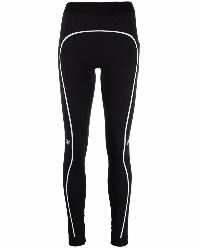 OFF-WHITE Performance-Leggings mit Stempel - Schwarz Schwarz