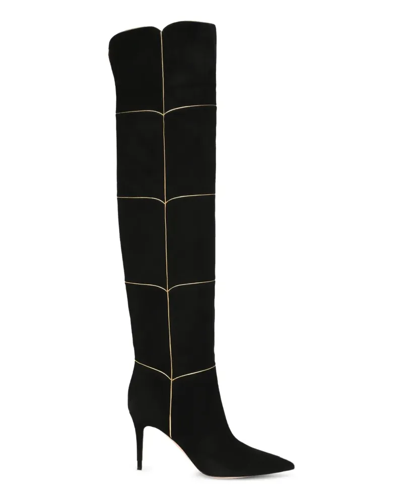 Gianvito Rossi Clarice Wildlederstiefel 85mm - Schwarz Schwarz