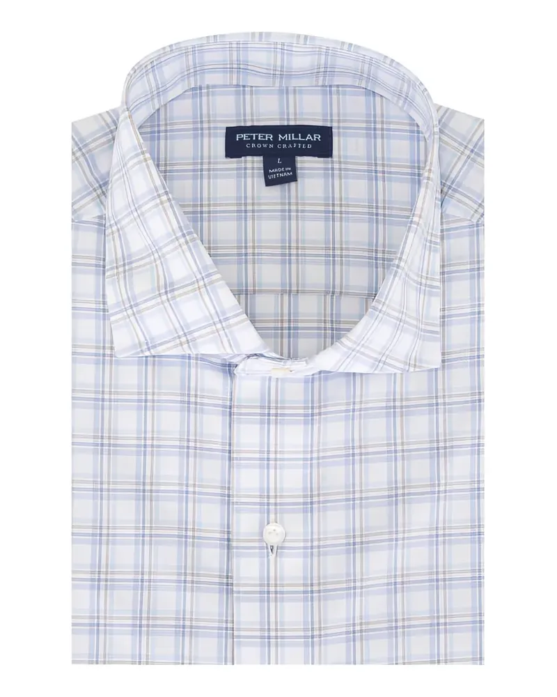 Peter Millar checked-pattern shirt - Weiß Weiß
