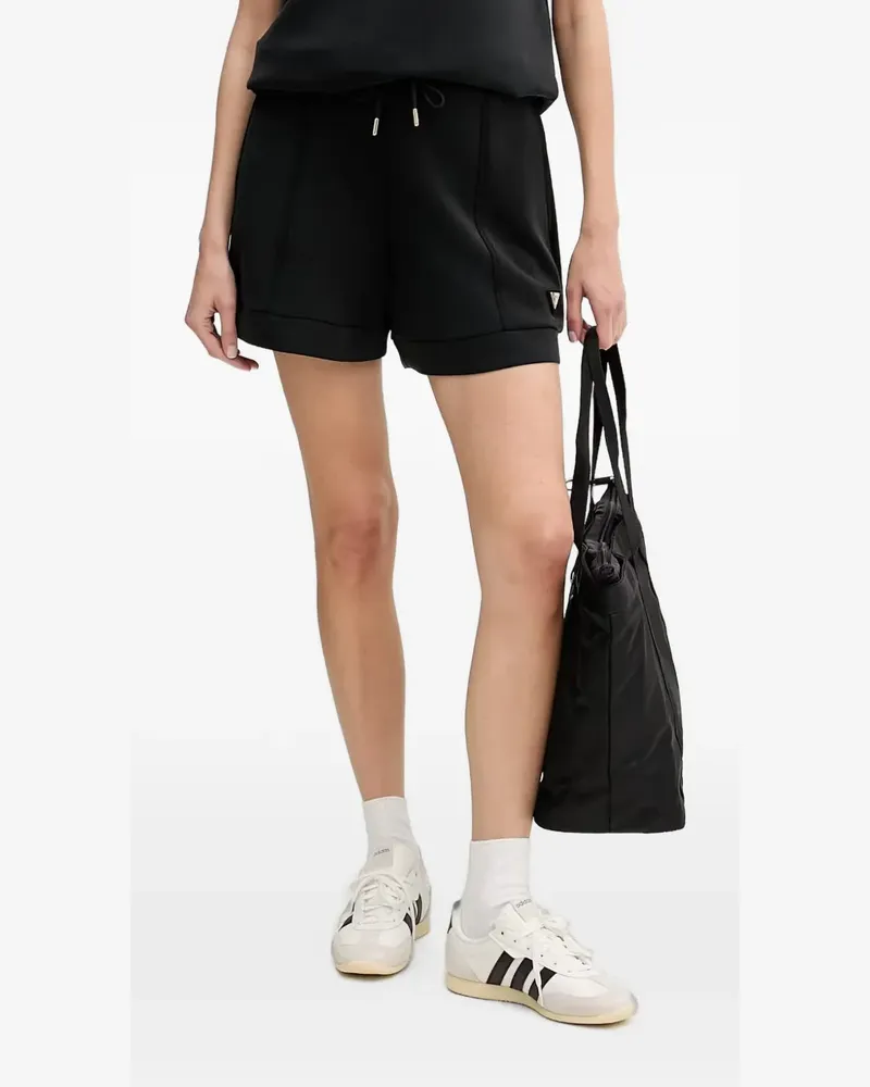 Guess logo-plaque drawstring shorts - Schwarz Schwarz