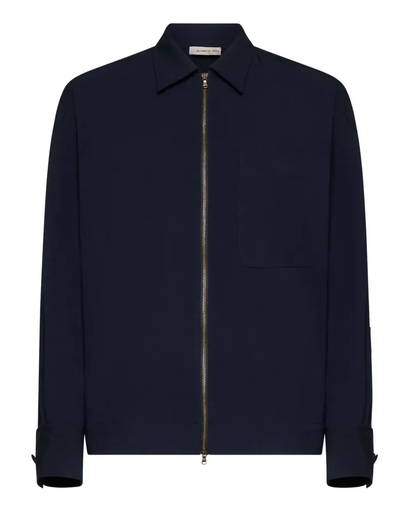 Blanca Jacke aus Seide mit Reißverschluss - Blau Blau