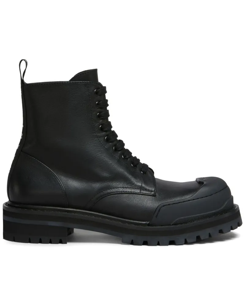Marni Dada Army Schnürstiefel im Military-Look - Schwarz Schwarz