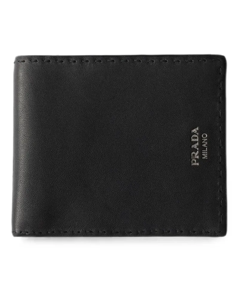 Prada antiqued leather wallet - Schwarz Schwarz