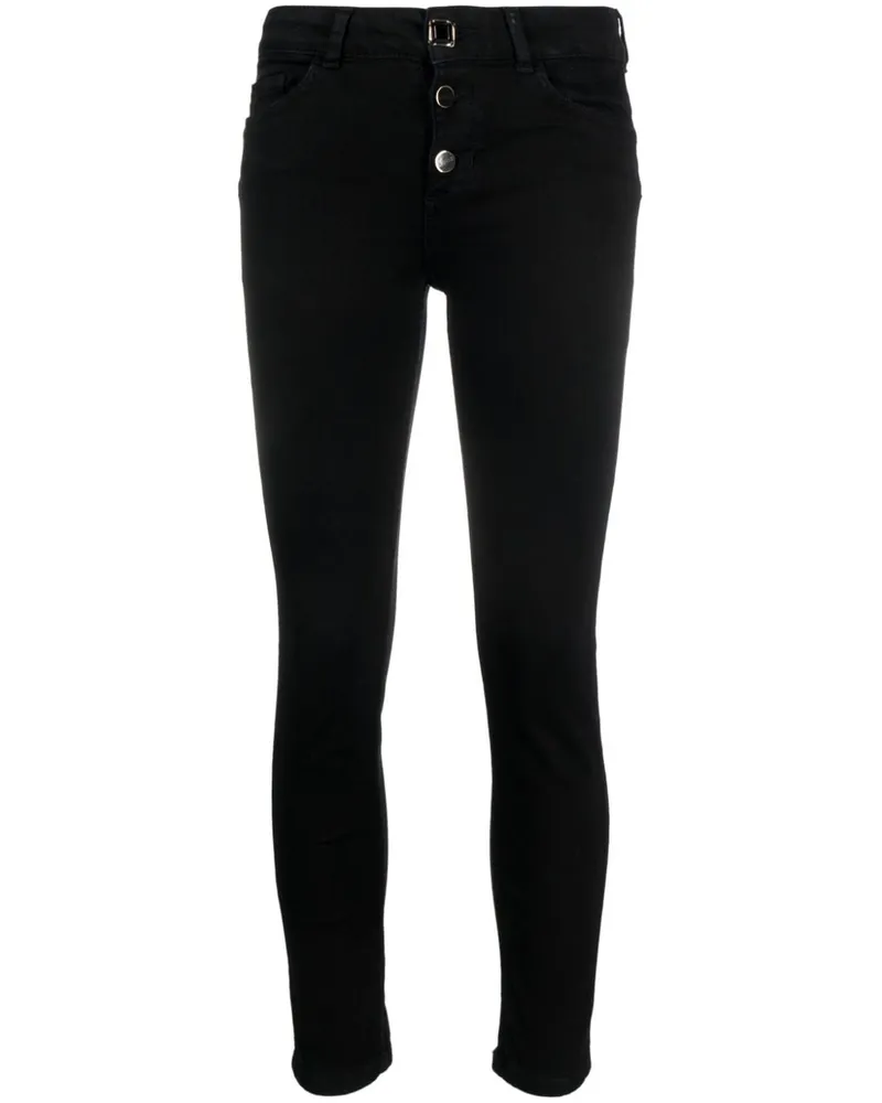 Liu Jo Halbhohe Skinny-Jeans - Schwarz Schwarz