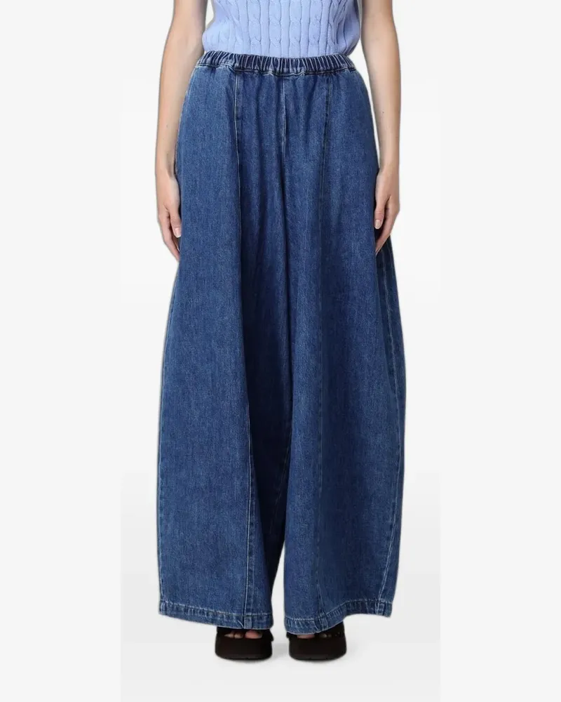 MEIMEIJ Weite Hose mit Stretchbund - Blau Blau