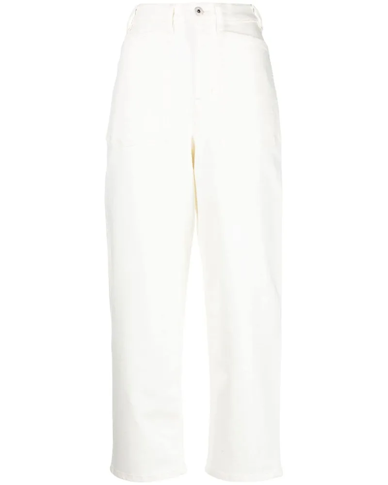 Kenzo Gerade High-Rise-Jeans - Weiß Weiß