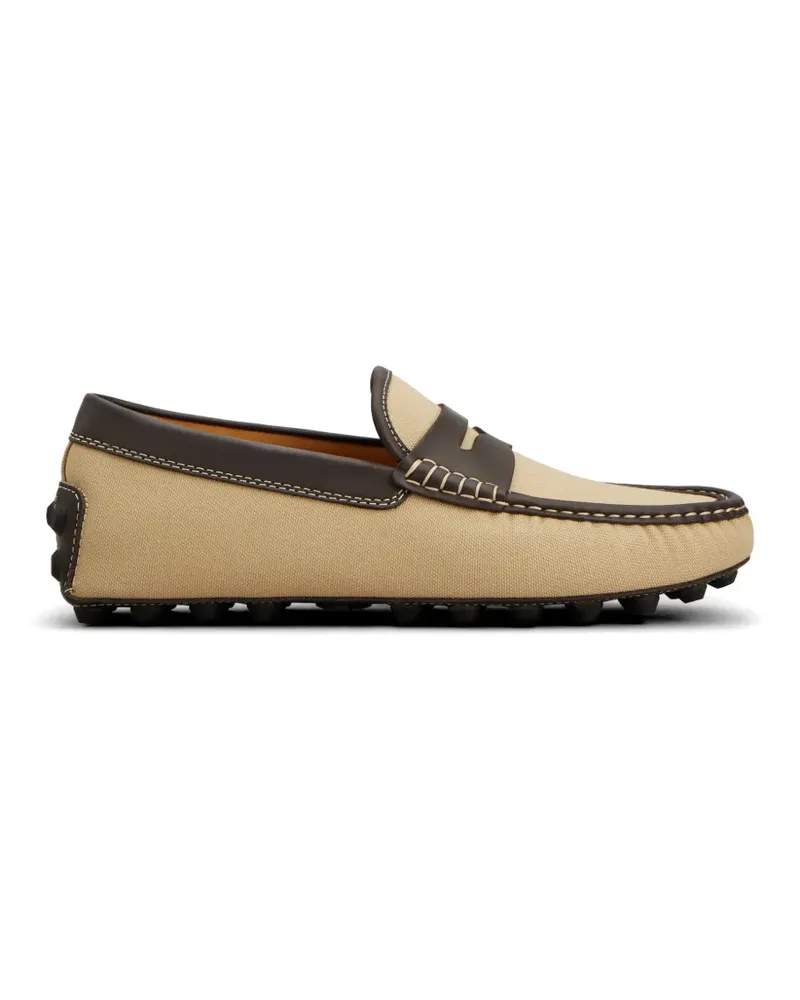 TOD'S Gommino Loafer aus Canvas - Nude Nude