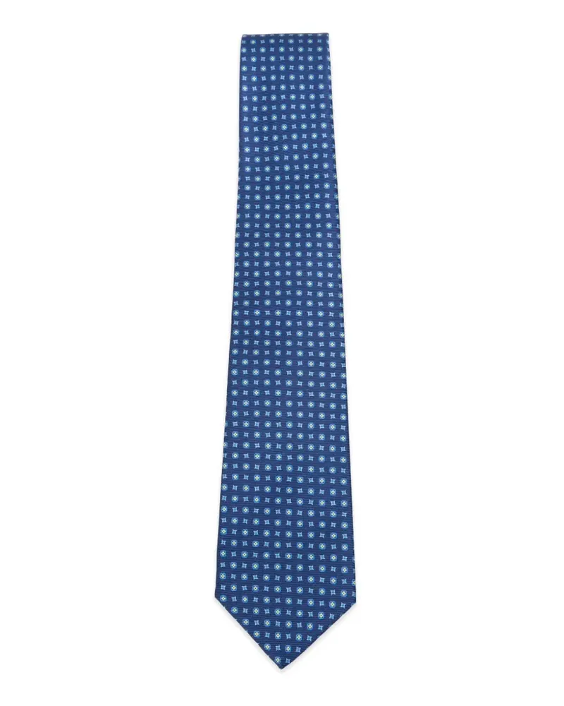 Kiton Krawatte mit geometrischem Print - Blau Blau