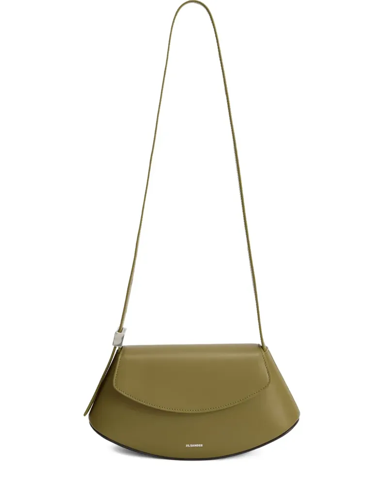 Jil Sander Kleine Eldorado Schultertasche mit Klappe - Grün Grün
