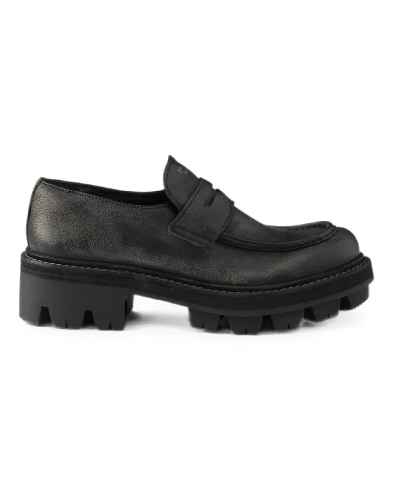 Prada leather loafers - Schwarz Schwarz