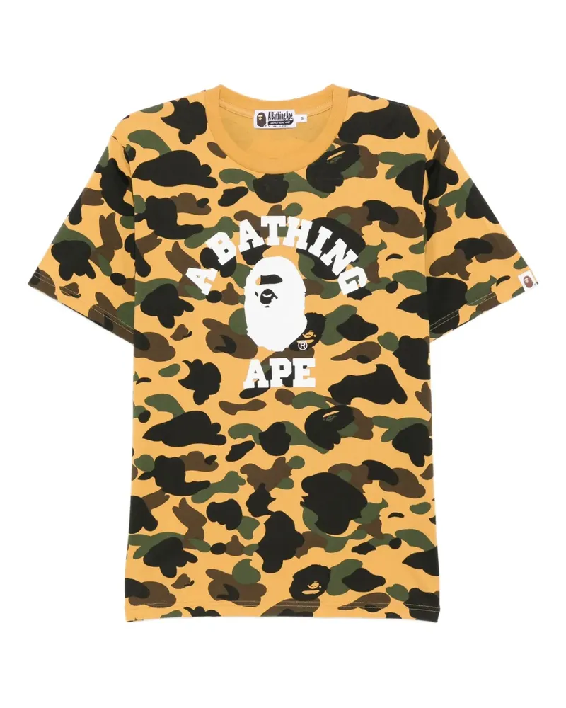 BAPE T-Shirt mit Logo-Print - Gelb Gelb