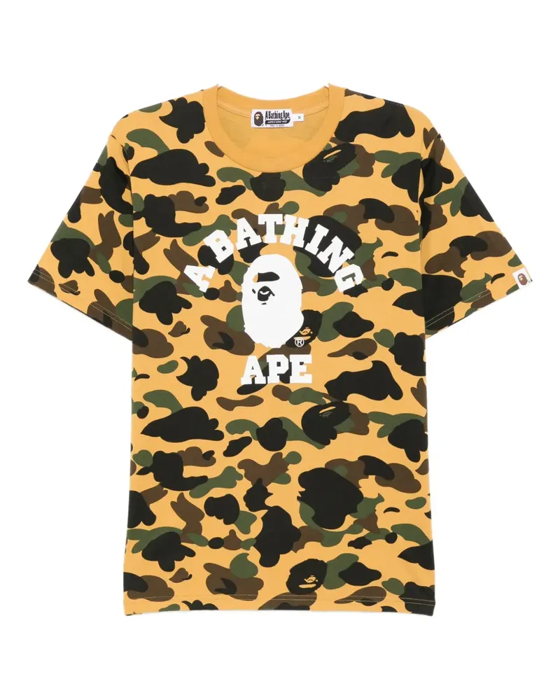 BAPE T-Shirt mit Logo-Print - Gelb Gelb
