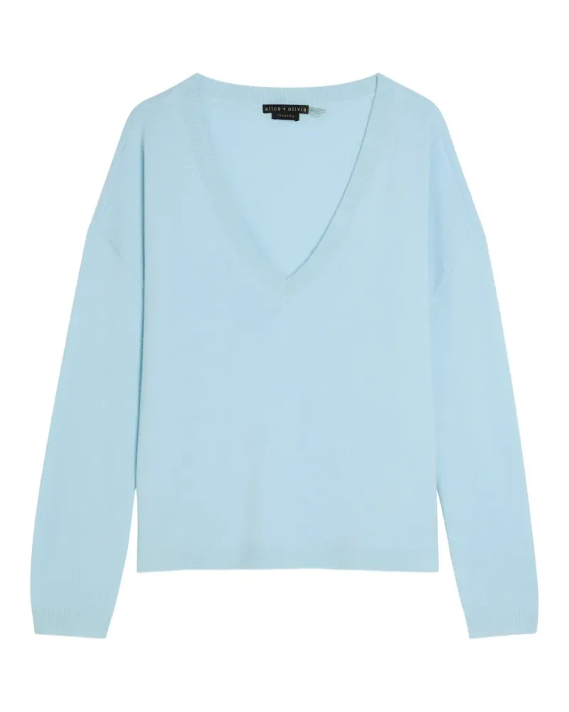 Alice + Olivia Williams Oberteil mit V-Ausschnitt - Blau Blau