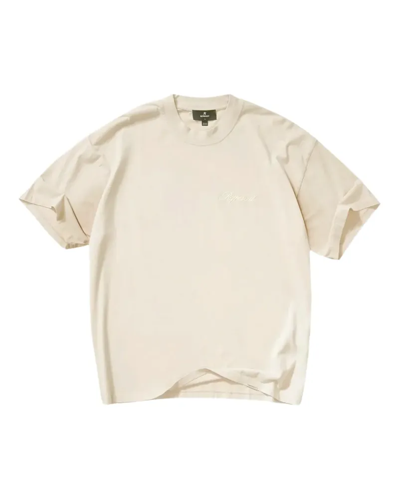 REPRESENT Script Logo-embroidered T-shirt - Nude Nude