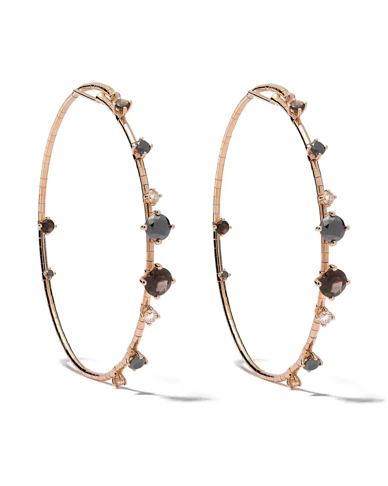 Mattia Cielo 18kt Rotgoldohrringe mit Diamanten - Rosa Rosa