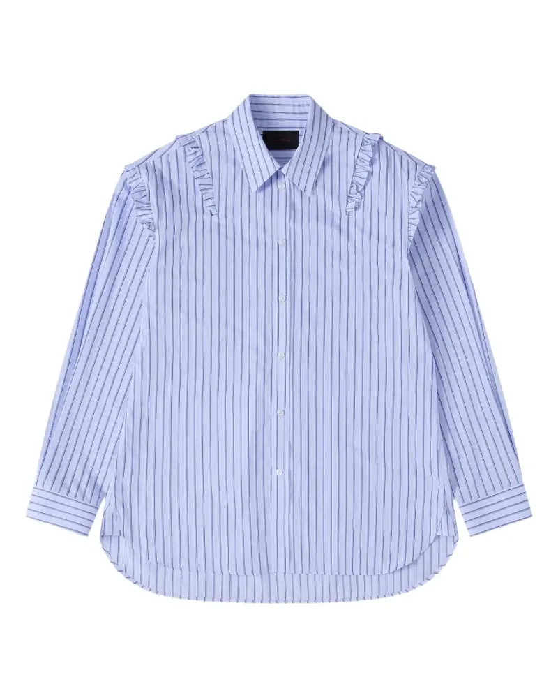 Simone Rocha Hemd mit Rüschenborte - Blau Blau