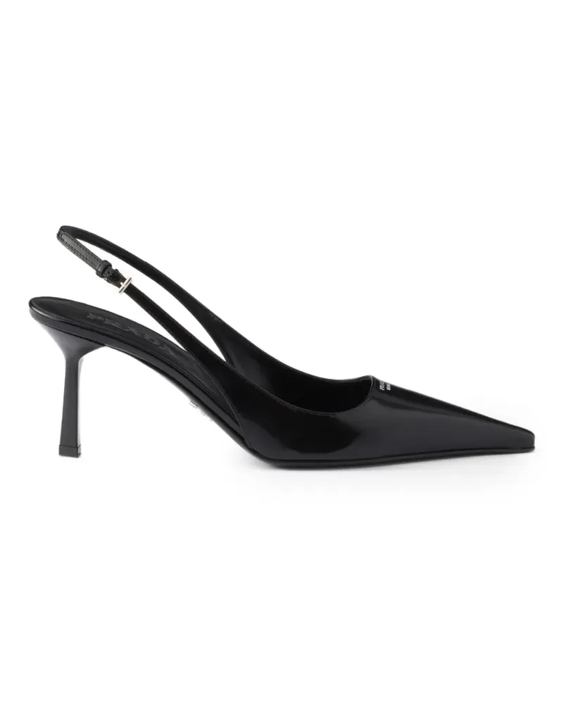 Prada Spitze Slingback-Pumps - Schwarz Schwarz