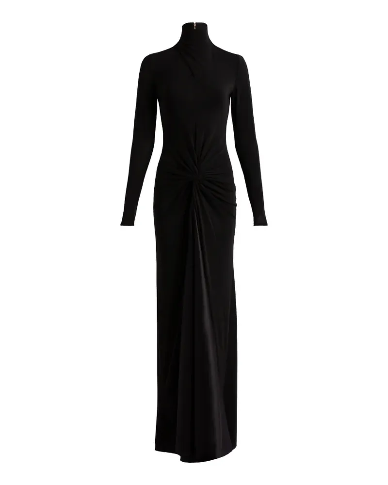 Silvia Tcherassi Birdy knotted cut-out maxi dress - Schwarz Schwarz