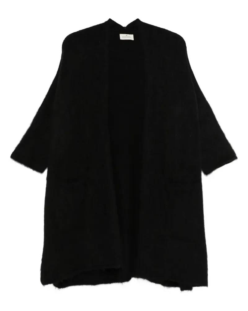 Bruno Manetti brushed-finish open-front coat - Schwarz Schwarz
