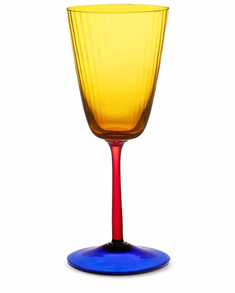 Dolce & Gabbana Weinglas aus Muranoglas - Gelb Gelb