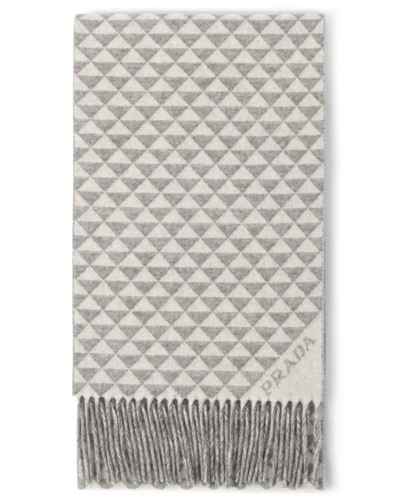 Prada Wendbarer Symbole Schal - Grau Grau