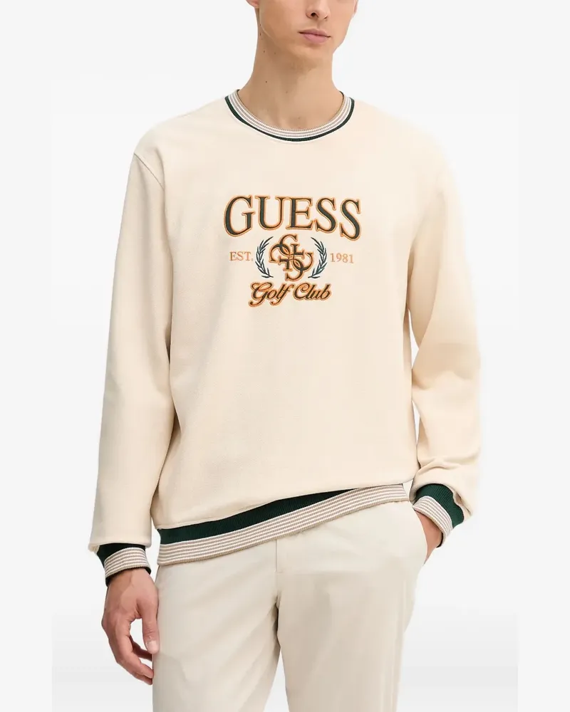 Guess Sweatshirt mit Logo-Stickerei - Nude Nude