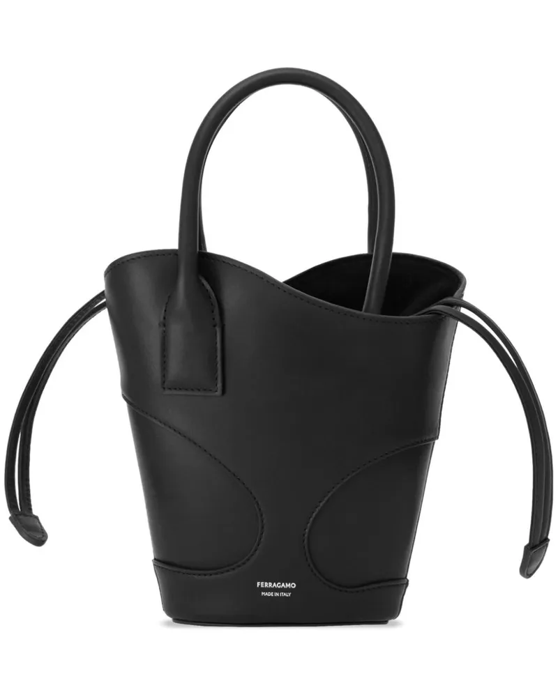 Ferragamo Handtasche mit Logo - Schwarz Schwarz