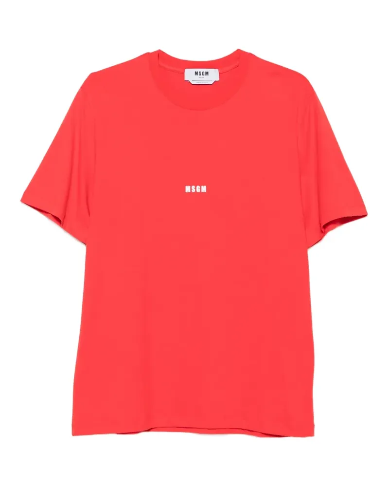 MSGM T-Shirt mit Logo-Print - Rot Rot