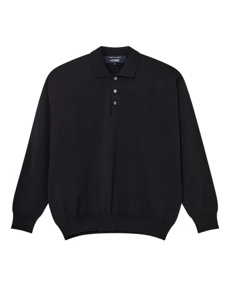 Comme des Garçons Langärmeliges Poloshirt - Blau Blau