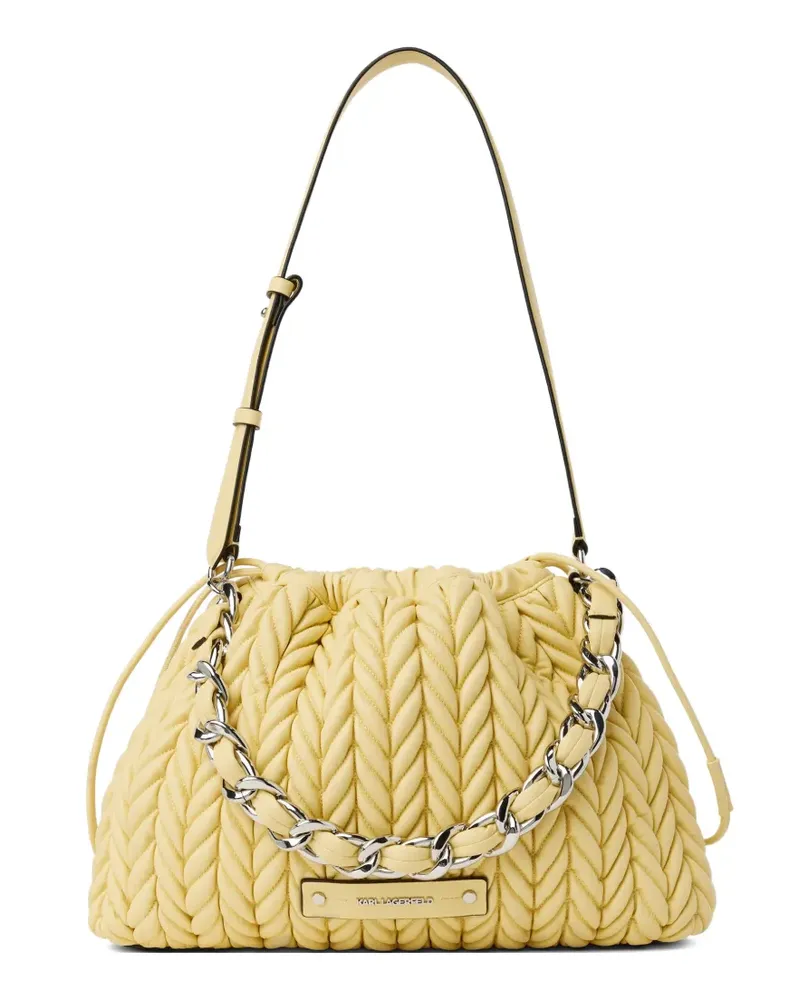 Karl Lagerfeld Mittelgroße K/Weave Schultertasche - Gelb Gelb