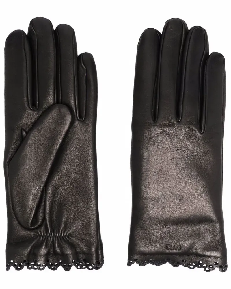 Chloé Handschuhe mit Lochstickerei - 001 BLACK 001